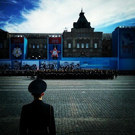 Hình ảnh chụp tại Quảng trường Đỏ trong ngày diễu binh lịch sử. (Ảnh: