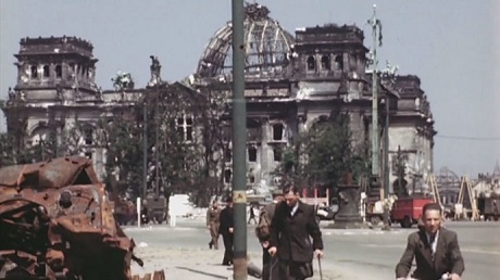 Xuất hiện đoạn phim màu về Berlin sau Thế chiến II - 1 Hình ảnh chụp từ đoạn phim màu. (Ảnh:
