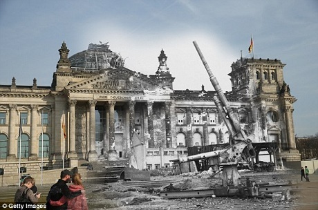Thủ đô Berlin "thay áo mới" 70 năm sau Thế chiến II - 8 ... và ảnh chụp nhà thờ này sau 7 thập niên.