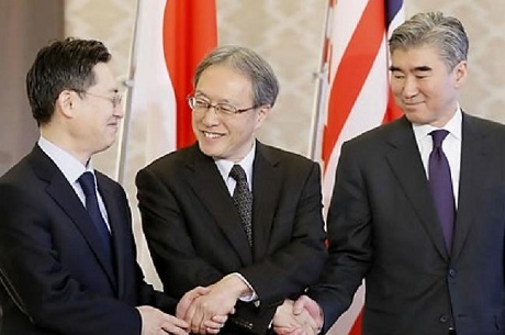 Đại diện ba nước Mỹ - Nhật - Hàn