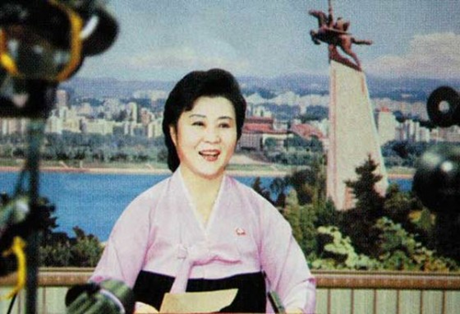 Phát thanh viên của Đài truyền hình Trung tâm Triều Tiên Ri Chun-hee. (Ảnh: