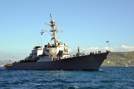 Mỹ điều tàu chiến đến Biển Đen giữa lúc căng thẳng leo thang - 1 Tàu chiến USS Laboon của Hạm đội 6 thuộc Hải quân Mỹ. (Ảnh: