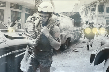 Hòa thượng Thích Quảng Đức tự thiêu tại Sài Gòn.