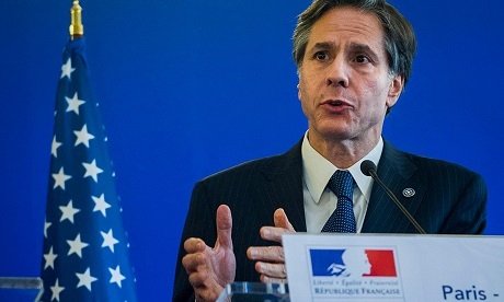 Thứ trưởng ngoại giao Mỹ Antony Blinken tại Hội đàm Paris ngày 2/6. (Ảnh: