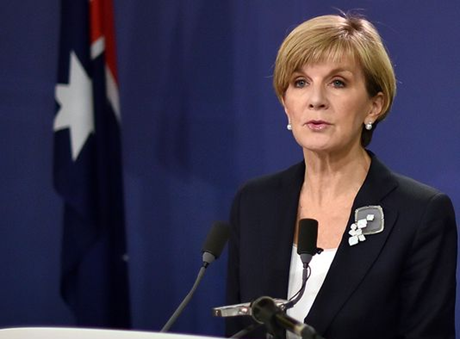 Ngoại trưởng Úc Julie Bishop (Ảnh: