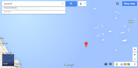 Google Maps bỏ tên “Tam Sa” khỏi quần đảo Hoàng Sa - 1 Tên tiếng Anh của quần đảo Hoàng Sa hiện nay được hiển thị trên Google Maps. (Ảnh: