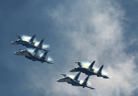 Phi đội Sukhoi Su-27 của Nga. (Ảnh: