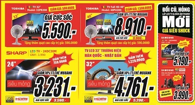 Siêu thị điện máy đẩy mạnh khuyến mại kích cầu mua sắm