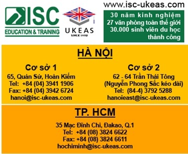 Học bổng “khủng” dành cho các chương trình dự bị Đại học và Cao học tại Anh Quốc - 2 Tháng 4/2013, ISC tổ chức tháng