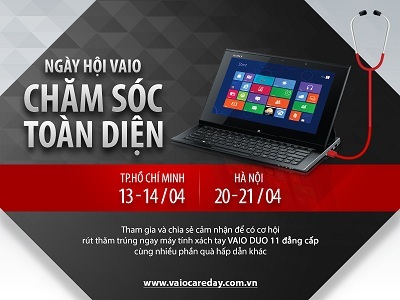 Sony tri ân khách hàng dùng laptop VAIO bằng sự kiện đặc biệt - 1 VAIO Care Day – Ngày Hội VAIO Chăm Sóc Toàn Diện.