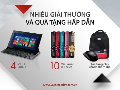 Sony tri ân khách hàng dùng laptop VAIO bằng sự kiện đặc biệt - 2 Nhiều quà tặng hấp dẫn.