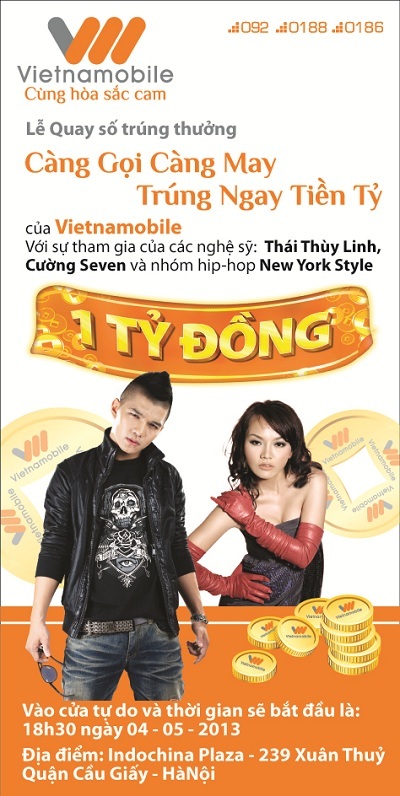 Chỉ còn 5 ngày để có cơ hội trúng 1 tỷ đồng với Vietnamobile - 1 Chỉ còn 5 ngày để có cơ hội trúng 1 tỷ đồng với Vietnamobile