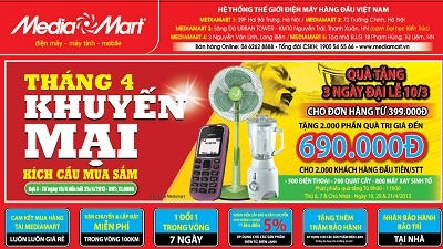 Lò vi sóng, Nồi cơm điện… hàng hiệu giá 1 đồng tại Media Mart