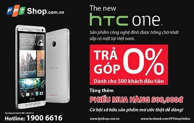 Chỉ với 6.4 triệu là đã có thể sở hữu siêu phẩm HTC One tại FPT Shop - 1 HTC One