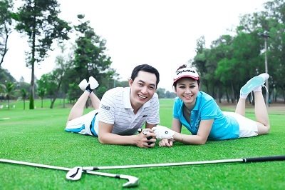 Mỹ Vân, Khương Thịnh rủ nhau chơi Golf