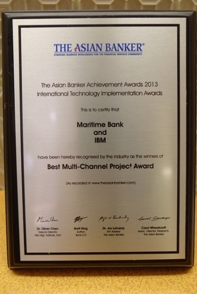 Maritime Bank nhận hai giải thưởng lớn của Tạp chí The Asian Banker - 2 Chia sẻ với phóng viên sau khi nhận