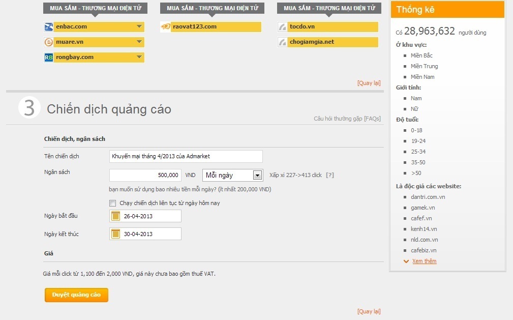 Dễ như mua quảng cáo trực tuyến thời công nghệ - 3 Mẫu tự tạo quảng cáo CPC một cách đơn giản, nhiều kích thước với
