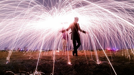 Trào lưu chụp ảnh phơi sáng đầy ấn tượng và nghệ thuật với steel wool