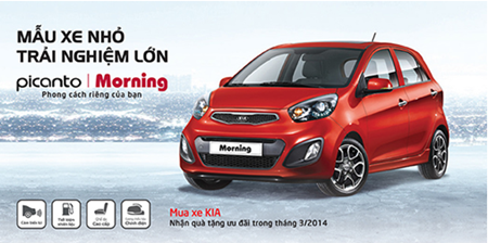 Mẫu xe Picanto (Morning)
luôn dẫn dầu doanh số của Kia