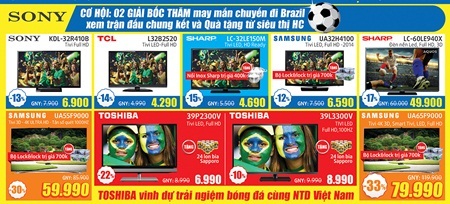 Sôi động cùng bóng đá, giảm giá cực sốc tại Điện máy HC - 2 Theo đại diện Marketing Hệ thống siêu thị điện máy HC cho biết