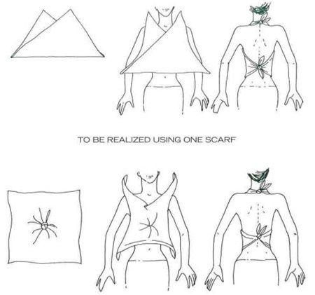 Với một chiếc khăn lớn, bạn cũng có thể sáng tạo nên những bộ trang phục sang trọng và quyến rũ.