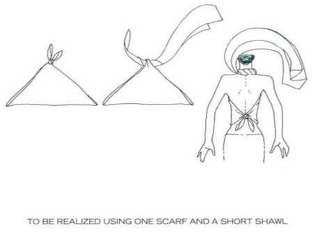 Với một chiếc khăn lớn, bạn cũng có thể sáng tạo nên những bộ trang phục sang trọng và quyến rũ.