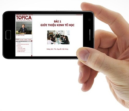 TOPICA Mobile Class giúp sinh viên học tập mọi lúc mọi nơi.