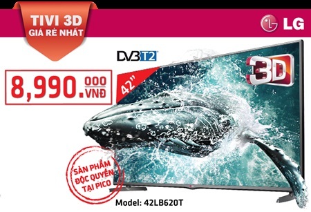 Tivi LED 3D 42” có giá rẻ nhấŴ thị trường hiện nay