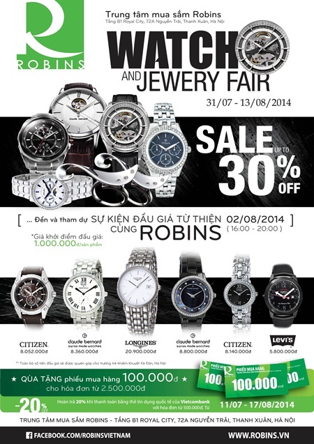 Sự kiện đấu giá từ thiện cùng Robins