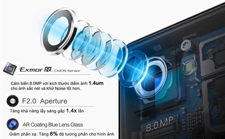 Với camera 8MP cảm biến Sony Exmor R, PRIME 508 hứa
hẹn đem đến chất lượng ảnh chụp tốt