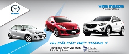 VinaMazda ưu đãi lớn Ŵrong tháng 7