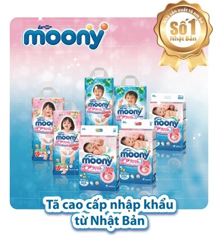 Mách mẹ cách chọn tã giấy tốt cho con - 2 Tã giấy Moony với đa dạng
sự lựa chọn sẽ giúp mẹ chăm sóc bé tốt nhất.