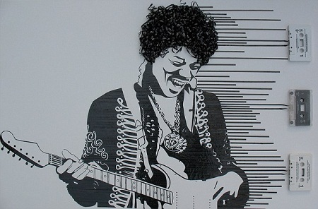 Chân dung nghệ sĩ từ dây băng cát-xét - 14 Một tạo hình khác của Jimi Hendrix