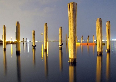 Thành phố Venice nhìn từ bờ biển