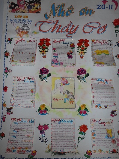 Những tờ báo tường đẹp mắt chào mừng Ngày 20/11.
