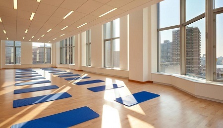 Khám phá tòa nhà đẹp nhất thế giới năm 2012 - 12 Đây là phòng tập yoga ở tầng 8, ngoài ra còn có phòng tập thể hình ở tầng 7