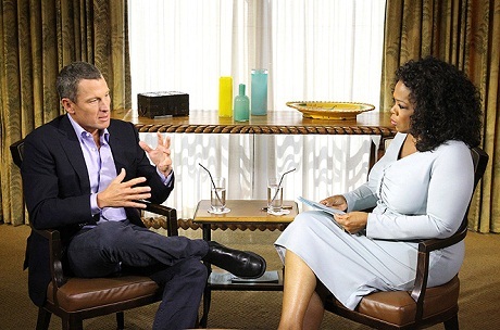 "Kẻ nói dối thế kỷ" Lance Armstrong bị chơi khăm - 3 Armstrong trong cuộc phỏng vấn với người dẫn chương trình Oprah Winfrey