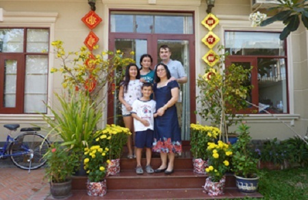 Gia đình chị Thiên-Nga Ngô-Rocaboy tại TP. Hồ Chí Minh