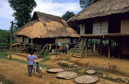 Một bản làng của người Thái Trắng ở Mai Châu