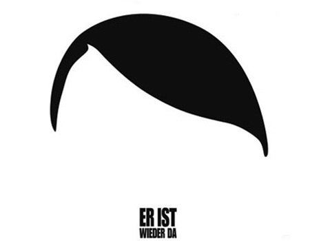 Hài hước với chuyện Hitler sống lại ở thế kỷ 21 - 4 Thiết kế bìa cuốn sách lấy cảm hứng từ mái tóc và bộ ria mép đặc trưng của Hitler