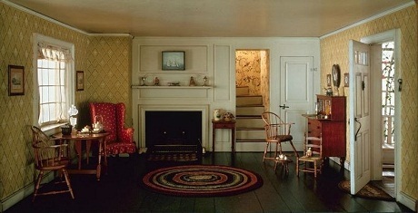 Phòng khách ở bang Massachusetts những năm 1750