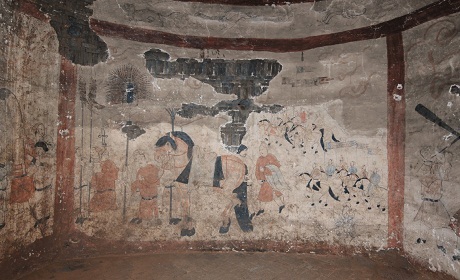 Phục chế hầm mộ 1500 tuổi ở Trung Quốc - 5 Đoàn lính chạy vòng quanh các mặt tường với ý niệm bảo vệ linh cữu người đã khuất