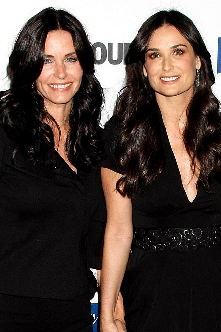 Hai nữ diễn viên Courteney Cox và Demi Moore.