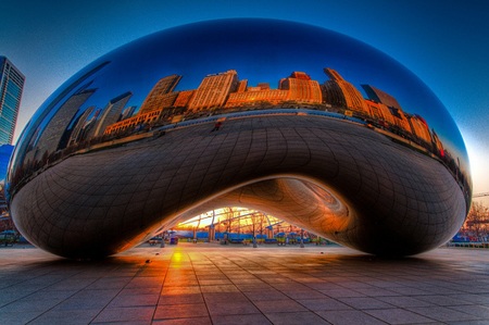 7 "biểu tượng văn hóa" đẹp nhất nước Mỹ - 4 Công trình Cloud Gate tại thành phố Chicago, bang Illinois, Mỹ.