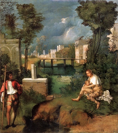 Bức “The Tempest” (Giông tố) vẽ năm 1505-1508, trưng bày tại Triển lãm Accademia, Florence, Ý.