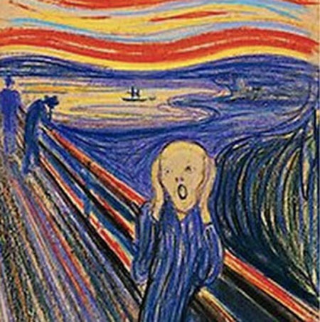 Bức tranh “The Scream” được hoàn thành vào năm 1895 của họa sĩ người Nauy Edward Munch