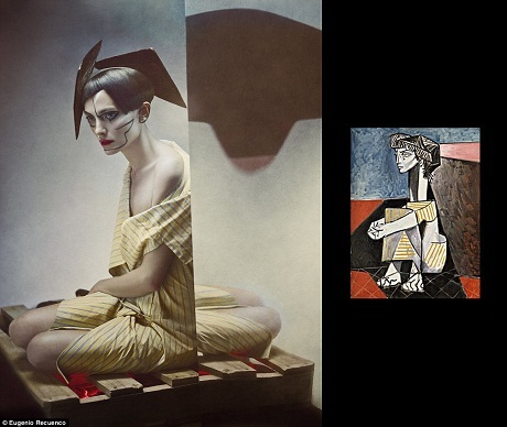 Bức ảnh lấy cảm hứng từ tác phẩm “Chân dung Jacqueline Roque với hai bàn tay đan chéo”.