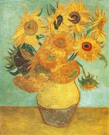 Ảnh hiếm về bức tranh thất lạc của Van Gogh - 2 Trong suốt sự nghiệp hội họa, Van Gogh vẽ rất nhiều bức tranh về hoa hướng dương.
