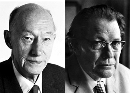 Những giải Nobel văn học gây tranh cãi dữ dội - 2 Chân dung hai nhà văn Eyvind Johnson và Harry Martinson.