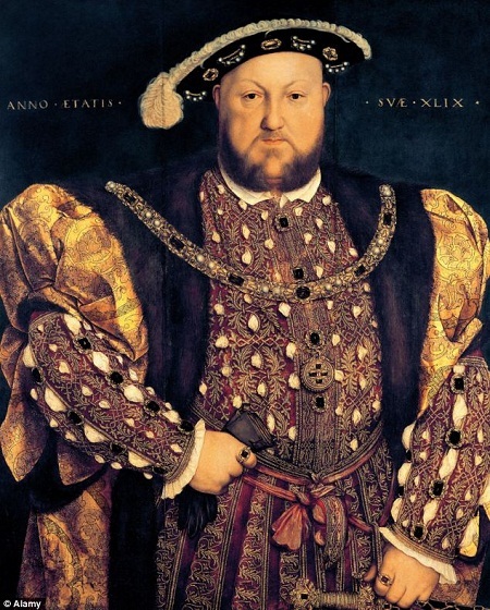 Chân dung nhà vua ẩn giấu... đầu quỷ Sa-tăng - 4 Một bức tranh chân dung sơn dầu của nhà vua Henry VIII (1491-1547) ở tuổi 49.